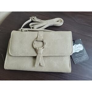 STELLA & MAX LEATHER CROSS BODY PURSE BAG CHAIN WALLET Vegan- New!